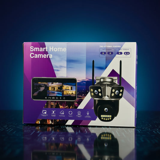 4K Two lens 3 views security Wi-Fi PTZ Outdoor camera and 10x zooming