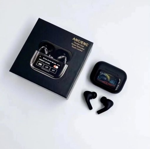 Airpods X Digital Touch Screen – Black Edition
